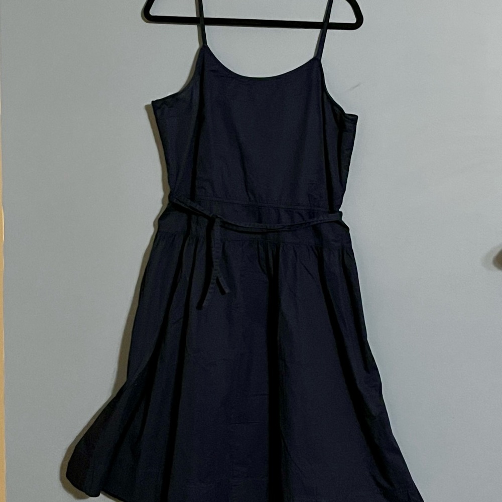 NWT Free Assembly Navy Spaghetti Strap Sleeveless Tiered Midi Dress